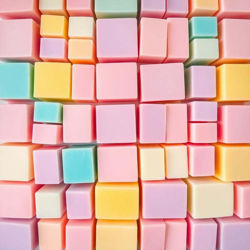 Pastel wax melt cubes